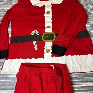All cotton except trim Christmas Santa Pajama Set xl for women or Men’s med?